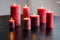 J-Line cilinderkaars Kers - rood - 64U - 6 stuks