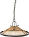 PTMD Mambo hanglamp naturel rotan maat in cm: 53 x 53 x 132 - Zwart