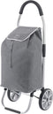 Metaltex - Boodschappentrolley - Boodschappenwagen - 45 liter inhoud - Lichtgewicht Aluminium - Opvouwbaar - Ergonomisch Handvat - Grote Wielen - 20cm - Denim Grijs