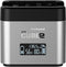 Hähnel ProCube2 - DSLR Lader - Dubbele lader voor 2 Canon accu's - Zilver