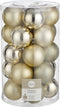 House of Seasons - Plastic Kerstballen Set - 25 stuks - Ø8 cm - Champagne (25 stuks)
