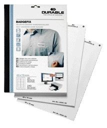 Durable - Naambadge etiket durable 40x75mm zelfkl wt 240st