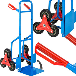 Tectake Trapsteekwagen - Traploper - Robuust Stalen Frame - Belastbaar tot 200 kg - 103 x 49 x 66 cm - Trolley