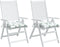 vidaXL - Stoelkussens - 2 - st - 50x50x7 - cm - stof - bladpatroon