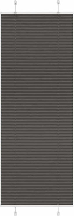 vidaXL - Plissé - rolgordijn - 75x200 - cm - stofbreedte - 74,4 - cm - polyester - zwart