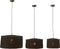 J-Line hanglamp Moonj - gras - zwart - 3 stuks