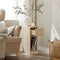 SoBuy FBT111-Nx2 - Nachtkastje Set van 2 - Smalle Bijzettafels met Lade - Naturel (2 stuks)