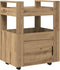 vidaXL - Keuken - Trolley - Artisan - Eiken - 60x45x80 - cm - Bewerkt - Hout