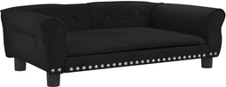 vidaXL - Hondenmand - 95x55x30 - cm - fluweel - zwart