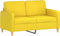 vidaXL - Tweezitsbank - 120 - cm - stof - lichtgeel