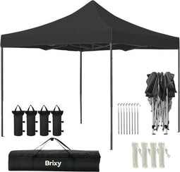 Brixy Partytent - Paviljoen - Easy Up - Opvouwbaar - Waterdicht - Met Draagtas - 300 x 300 cm –