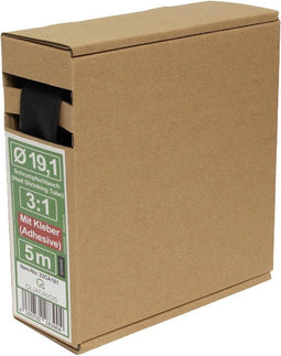 Quadrios 23CA181 Krimpkous met lijm Zwart 19.1 mm Krimpverhouding:3:1 5 m