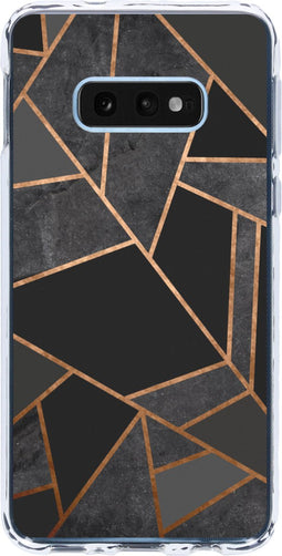 Hoesje Geschikt voor Samsung Galaxy S10e Hoesje Siliconen - Design Backcover siliconen - Meerkleurig / Black Graphic