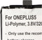 Batterij geschikt voor ONEPLUS 5, Li-Polymer, 3.8V, 3200mAh, 12.2Wh, ingebouwd, zonder gereedschap