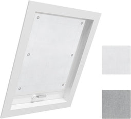 WOLTU thermisch verduisteringsrolgordijn dakraam - zonder boren met zuignappen - wit - 76 x 115 cm -