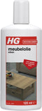 HG meubelolie eiken - 125ml - voor gelakt en ongelakt hout - voor eiken, mahonie en kersen