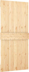 vidaXL - Schuifdeur - met - beslag - 95x210 - cm - massief - grenenhout