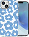 iMoshion Hoesje Geschikt voor iPhone 14 Hoesje Siliconen - iMoshion Design hoesje - Blauw / Retro Blue Flowers