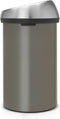 Brabantia Touch Bin Prullenbak - 60 l - Soft-Touch sluiting - Platinum/Matt Steel FPP deksel