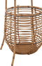 J-Line kapstok Staand Met Mand - riet/metaal - naturel