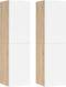 vidaXL - Tv-meubels - 2 - st - 30,5x30x110 - cm - bewerkt - hout - wit - sonoma - eiken