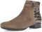 Gabor Dames Enkellaarsjes - Suede - Croco details - Bruin