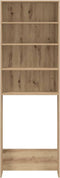 vidaXL - Wasmachinekast - 64x24x190 - cm - artisanaal - eikenkleur