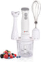 Alpina Staafmixer - Set met Hakmolen, Blender en Garde - 2 Snelheden - 250W - RVS - Wit