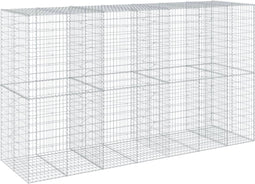 vidaXL - Schanskorf - 350x100x200 - cm - gegalvaniseerd - ijzer - zilverkleurig