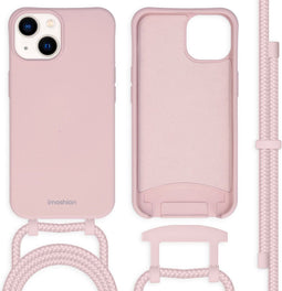 iMoshion Hoesje Geschikt voor iPhone 14 Hoesje Met Koord - iMoshion Color Backcover met afneembaar koord - Roze