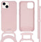iMoshion Hoesje Geschikt voor iPhone 14 Hoesje Met Koord - iMoshion Color Backcover met afneembaar koord - Roze