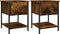 vidaXL - Nachtkastjes - 2 - st - 34x35,5x45 - cm - bewerkt - hout - gerookt - eikenkleur