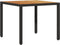 vidaXL Tuintafel met acaciahouten blad 90x90x75 cm poly rattan zwart