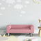 vidaXL Kinderbank 70x45x26,5 cm fluweel roze