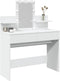 vidaXL - Kaptafel - met - LED-verlichting - 100x40x130 - cm - wit