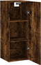 vidaXL - Wandkast - 34,5x34x90 - cm - bewerkt - hout - gerookt - eikenkleurig
