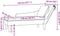 vidaXL - Chaise - longue - met - kussen - en - rechterarmleuning - fluweel - wijnrood