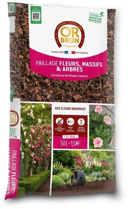 Massief en boommulchen - OF BRUIN - OBRPFPF50N - 50 L