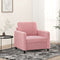 Fauteuil 60 cm fluweel roze