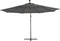 vidaXL - Zweefparasol - met - LED-verlichting - metalen - paal - 350 - cm - antraciet