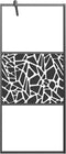 vidaXL - Inloopdouchewand - met - schap - 100x195 - cm - ESG-glas - aluminium - zwart