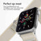 imoshion Nylon Trail bandje - Geschikt voor Apple Watch 1, 2, 3, 4, 5, 6, 7, 8, 9, 10, SE, Ultra (2) - 44/45/46/49 mm - Sterrenlicht - One Size