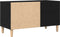 vidaXL - Record - Kast - Zwart - Eiken - 84,5x38x48 - cm - Bewerkt - Hout