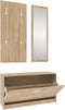 vidaXL - Schoenenkastset - 3-in-1 - bewerkt - hout - sonoma - eikenkleurig