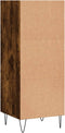 vidaXL - Dressoir - 34,5x32,5x90 - cm - bewerkt - hout - gerookt - eikenkleurig