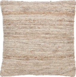 J-Line kussen Tweekleurig Weefsel - wol - beige