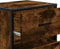 vidaXL - Nachtkastje - 40x31x50 - cm - bewerkt - hout - gerookt - eikenkleurig