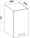 Hoge kast met 1 draaideur - Sonoma eiken decor - B 40 x D 31,6 x 72 cm - LASSEN
