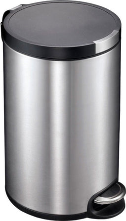EKO - Artistic pedaalemmer 12 liter - Stainless steel Plastic - mat RVS - Prullenbak