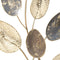 Decoratie - Gouden/zilveren decor bladeren van staal